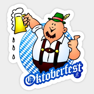 Oktoberfest - man in lederhosen Sticker